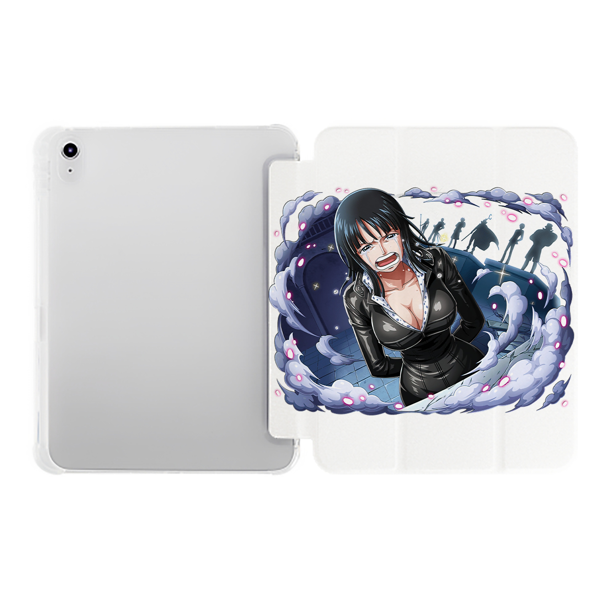 （画像用） ワンピース ニコ・ロビン ONE PIECE Nico Robin IPad ケース ペン収納付き 三つ折りスタンド PUレザー×シリコン 対応機種9.5/10.5/10.9インチ